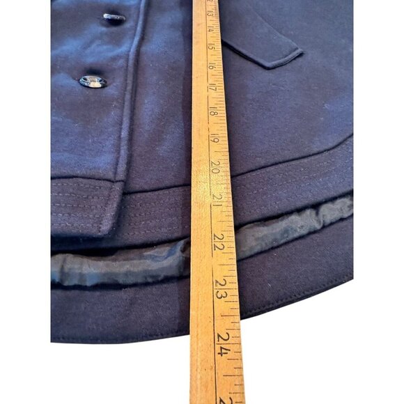 Toska Women's Navy Blue Button Down Cape Poncho Collared Coat‎ Jacket Small - Picture 11 of 13